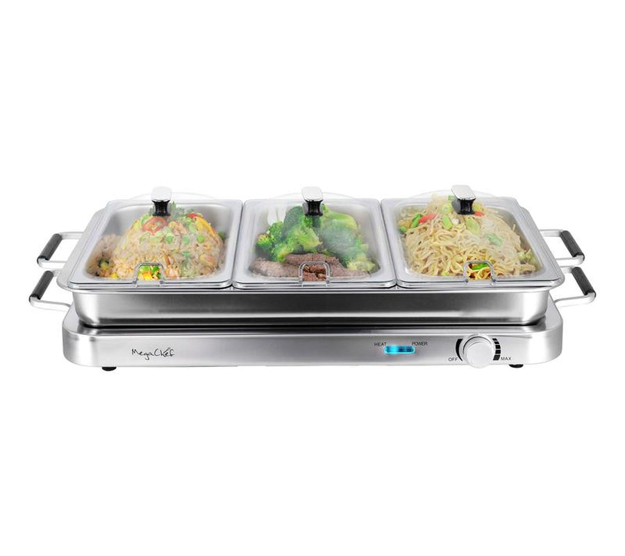 Megachef 3-In-1 Electric Chaffing Buffet Server& Warming Tray