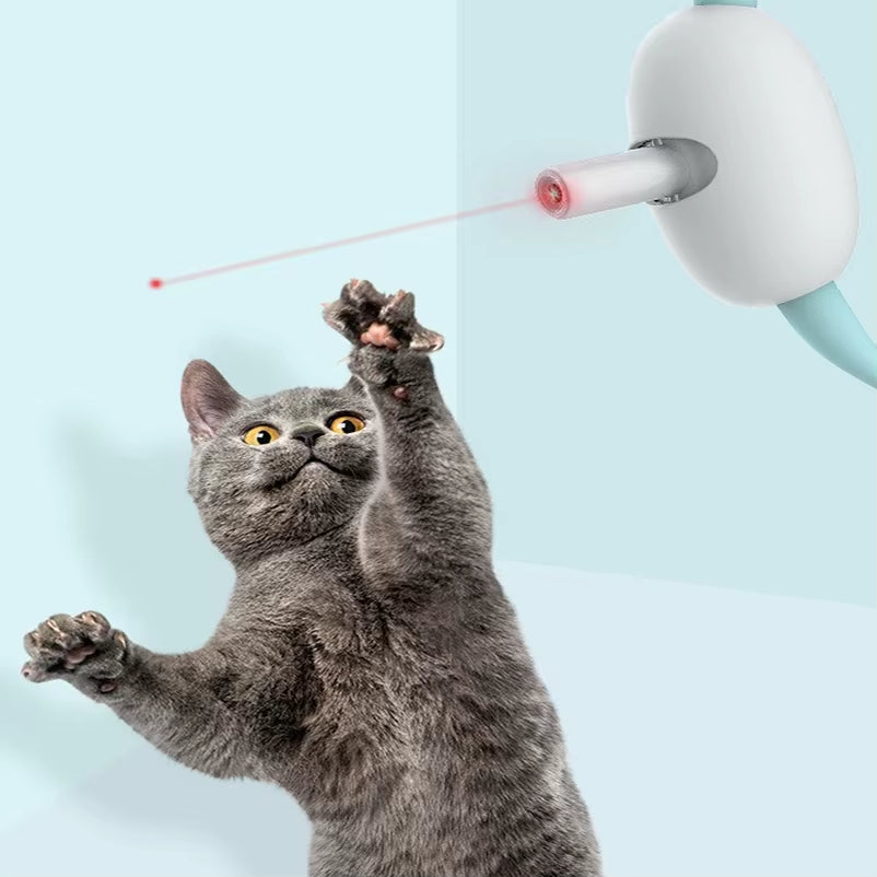 Smart Laser Cat-Teasing Collar Adjustable USB Charging Infrared Cat-Teasing Stick Cat Interactive Self Hi Cat Toy