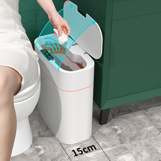 Smart Trash Can With Lid For Bedroom And Living Room Kitchen Storage Box Trash Can Induction Small Car Box Automatic Smart Dustbin Smart Trash Bin DUCA