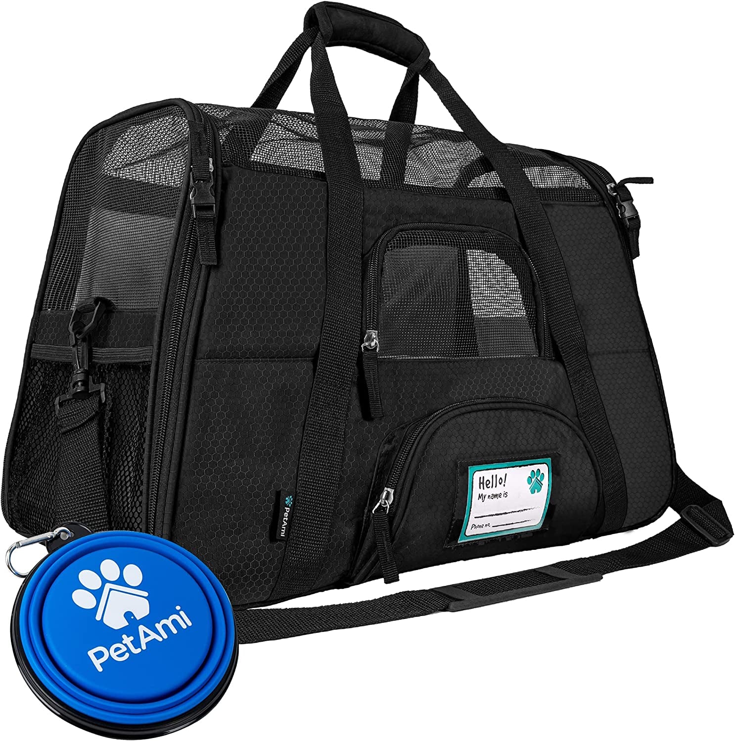 Airline Approved Pet Carrier for Cat, Soft Sided Dog Carrier for Small Dog, Cat Travel Supplies Accessories for Indoor Cat, Ventilated Pet Carrying Bag Medium Kitten Puppy, Large Heather Purple