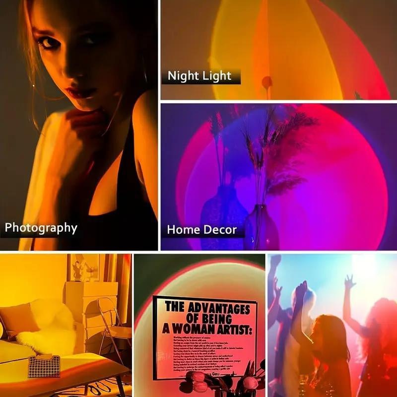 Smart Rechargeable LED Night Light with Motion Sensor – RGB Gradient Ambient Lighting, Dimmable Wall Lamp, Magnetic & Stick-On Design, USB Convenient Charging, Long-Lasting Battery, Perfect for Halloween Decor, Bedroom, Stairs, Hallway & Entryway