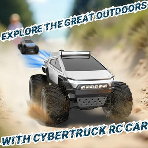 Cybertruck RC Toy Car 1:12 Scale – 4WD Monster Truck Style with LED Lights & Music, All-Terrain Off-Road Pickup with 2.4Ghz Remote Control Truck , Ideal Christmas Gift for Kids 6 and up Boys and Girls Cyber Metal Shell Off-Road RC Truc