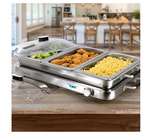 Megachef 3-In-1 Electric Chaffing Buffet Server& Warming Tray