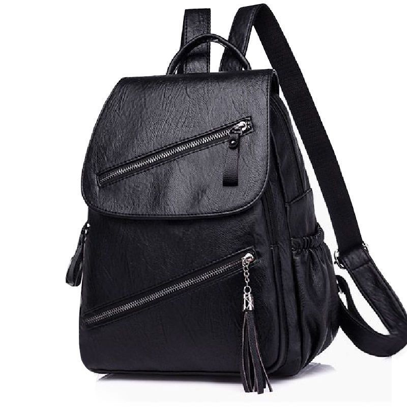 Women's Korean-style Fashionable Pu Soft Leather Casual Backpack DUCA