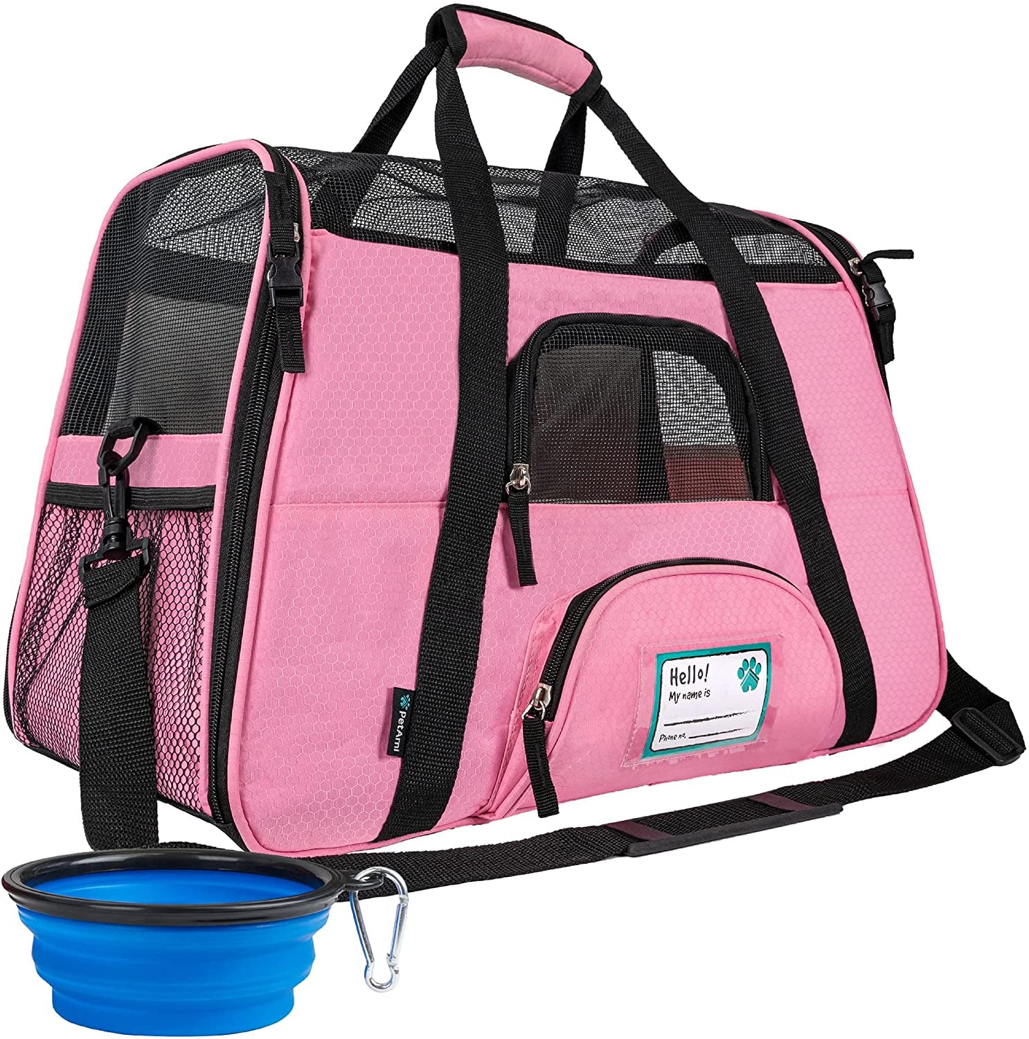 Airline Approved Pet Carrier for Cat, Soft Sided Dog Carrier for Small Dog, Cat Travel Supplies Accessories for Indoor Cat, Ventilated Pet Carrying Bag Medium Kitten Puppy, Large Heather Purple
