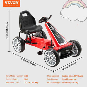 VEVOR Kids Ride on Motorcycle 12V Electric Motor Trike with LED for Kids Aged 3+