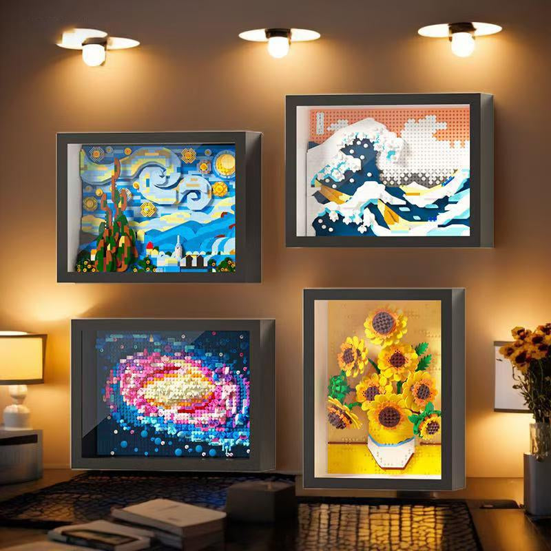 1118+Pcs Galaxy Frame Building Blocks Set, Abs Material Creative Christmas Gift, Decorative Figurine, Party Favor, Stress Relief Toy
