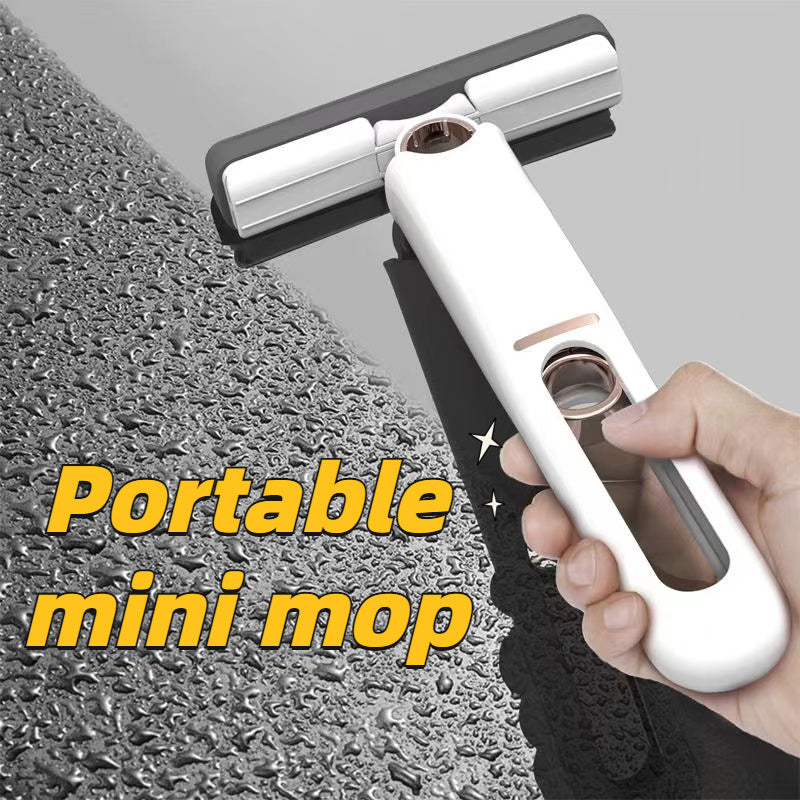 New Portable Self-NSqueeze Mini Mop, Lazy Hand Wash-Free Strong Absorbent Mop Multifunction Portable Squeeze Cleaning Mop Desk Window Glass Cleaner Kitchen Car Sponge Cleaning Mop Home Cleaning Tools DUCA