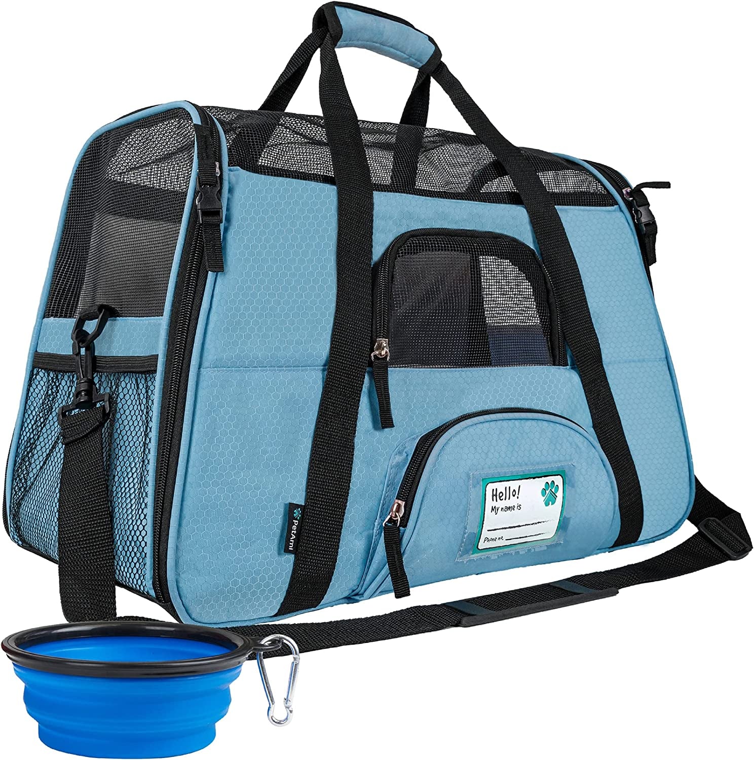 Airline Approved Pet Carrier for Cat, Soft Sided Dog Carrier for Small Dog, Cat Travel Supplies Accessories for Indoor Cat, Ventilated Pet Carrying Bag Medium Kitten Puppy, Large Heather Purple