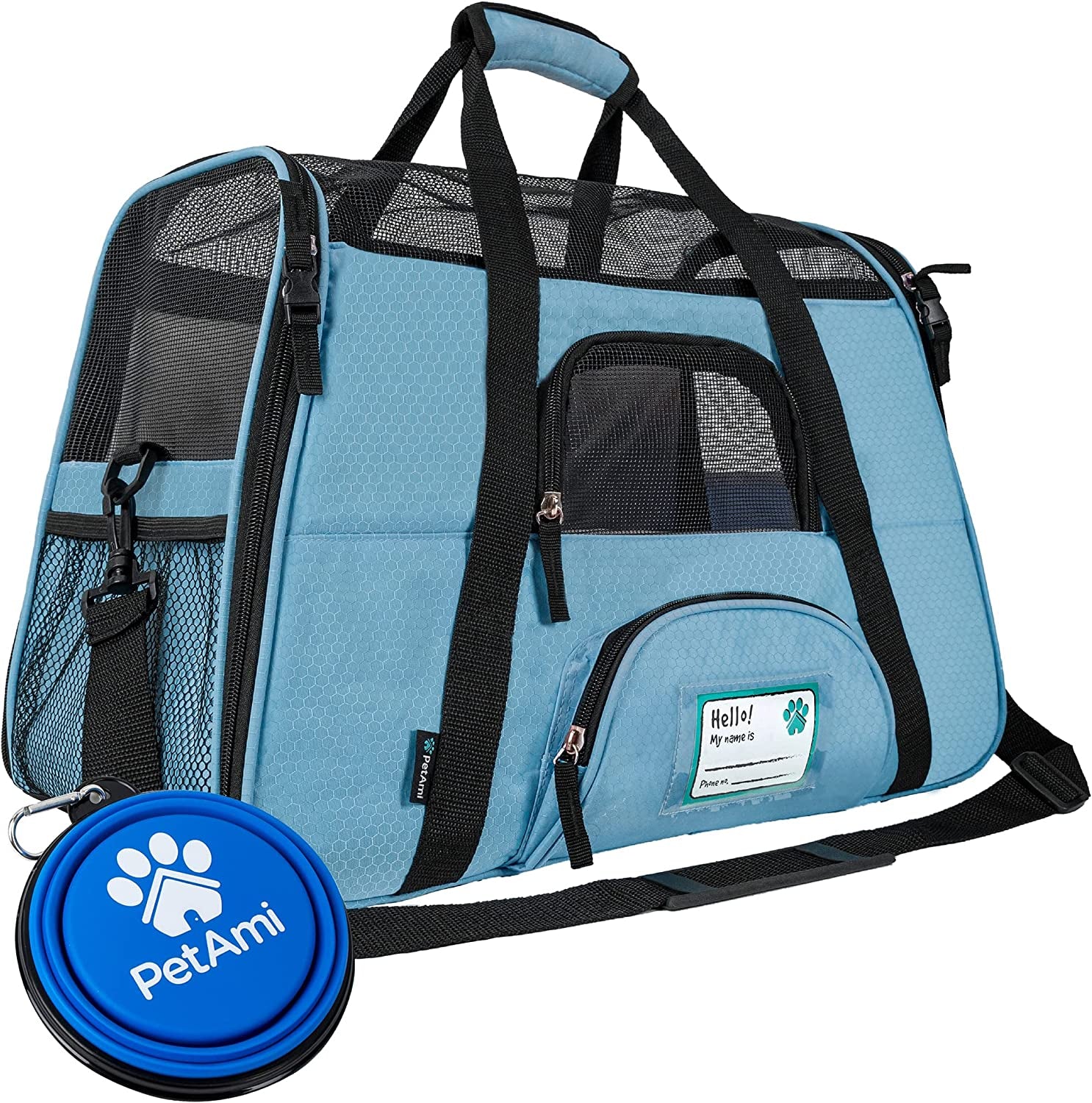Airline Approved Pet Carrier for Cat, Soft Sided Dog Carrier for Small Dog, Cat Travel Supplies Accessories for Indoor Cat, Ventilated Pet Carrying Bag Medium Kitten Puppy, Large Heather Purple