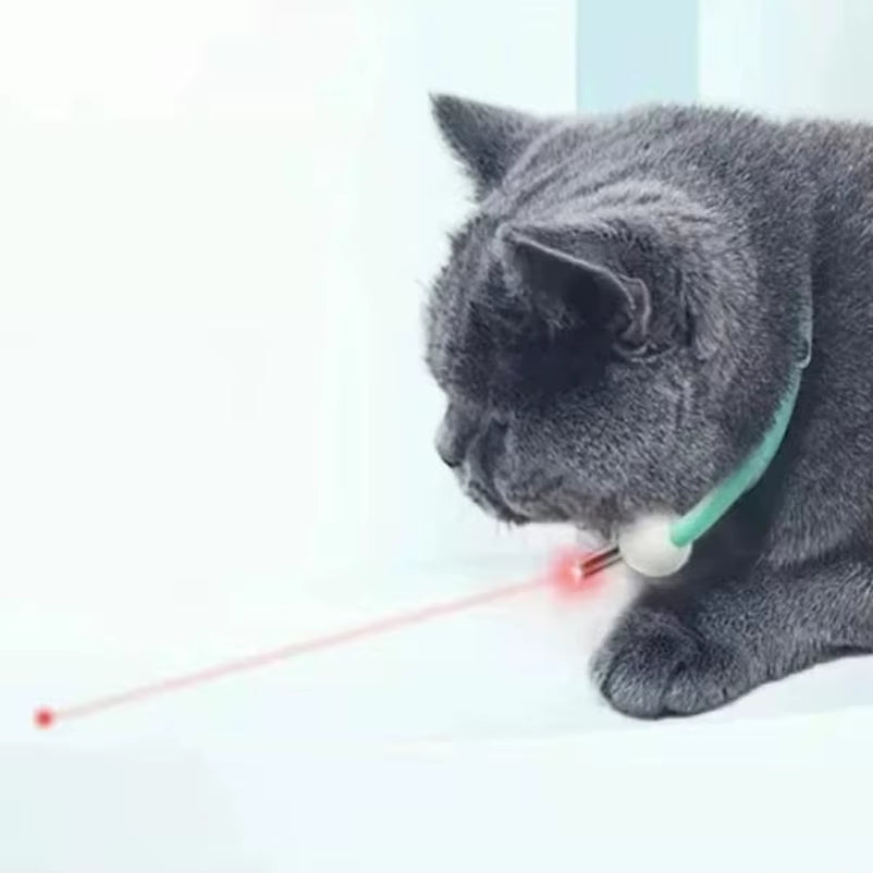 Smart Laser Cat-Teasing Collar Adjustable USB Charging Infrared Cat-Teasing Stick Cat Interactive Self Hi Cat Toy