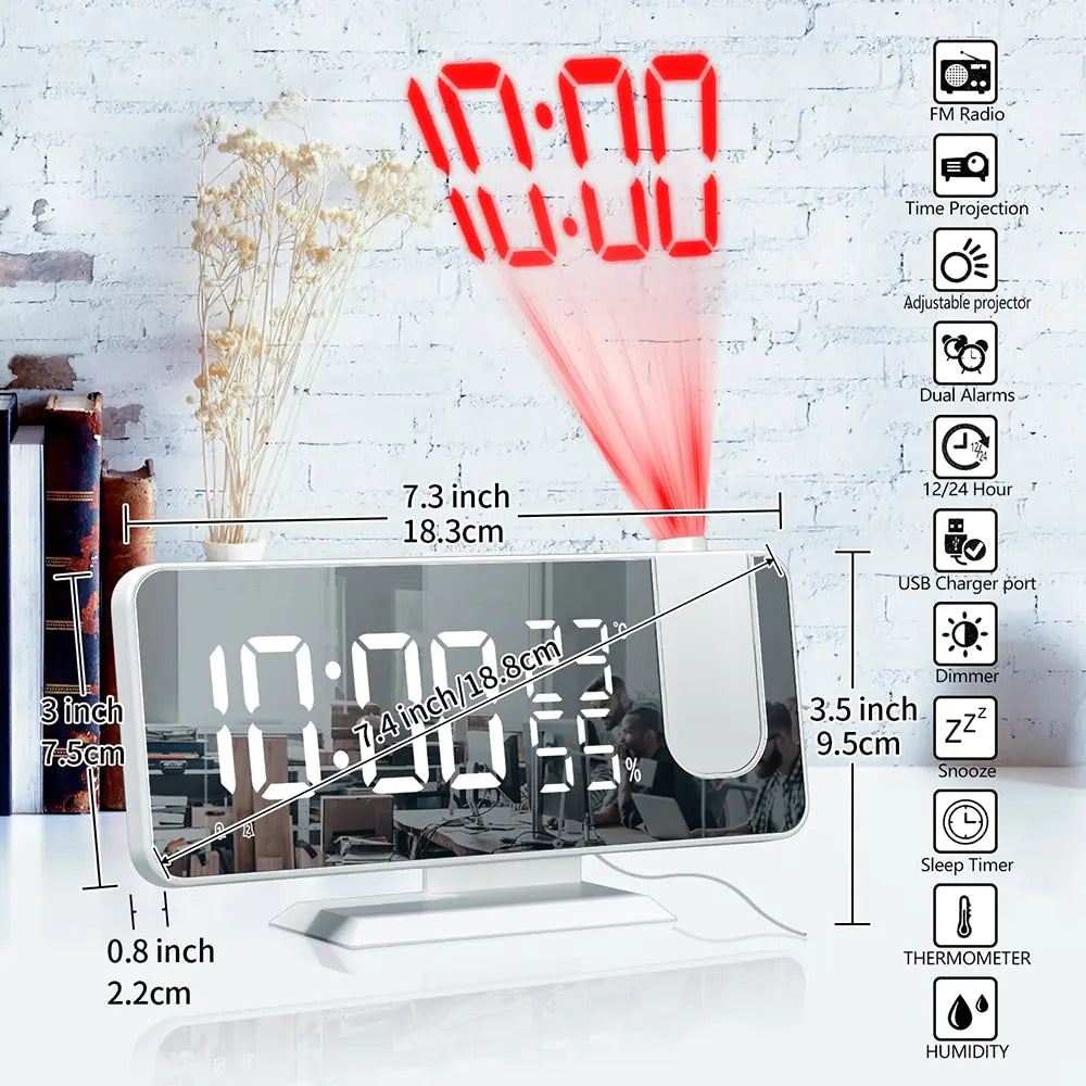 Sleek And Modern Projection Alarm Clock DUCA