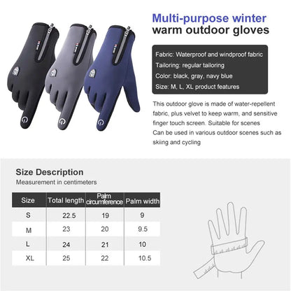 Winter Warm Ski Gloves Men Gloves DUCA