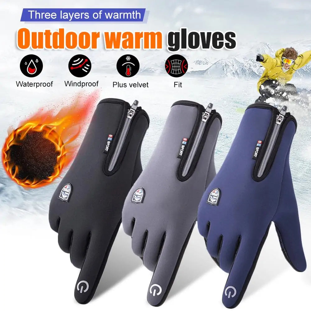 Winter Warm Ski Gloves Men Gloves DUCA