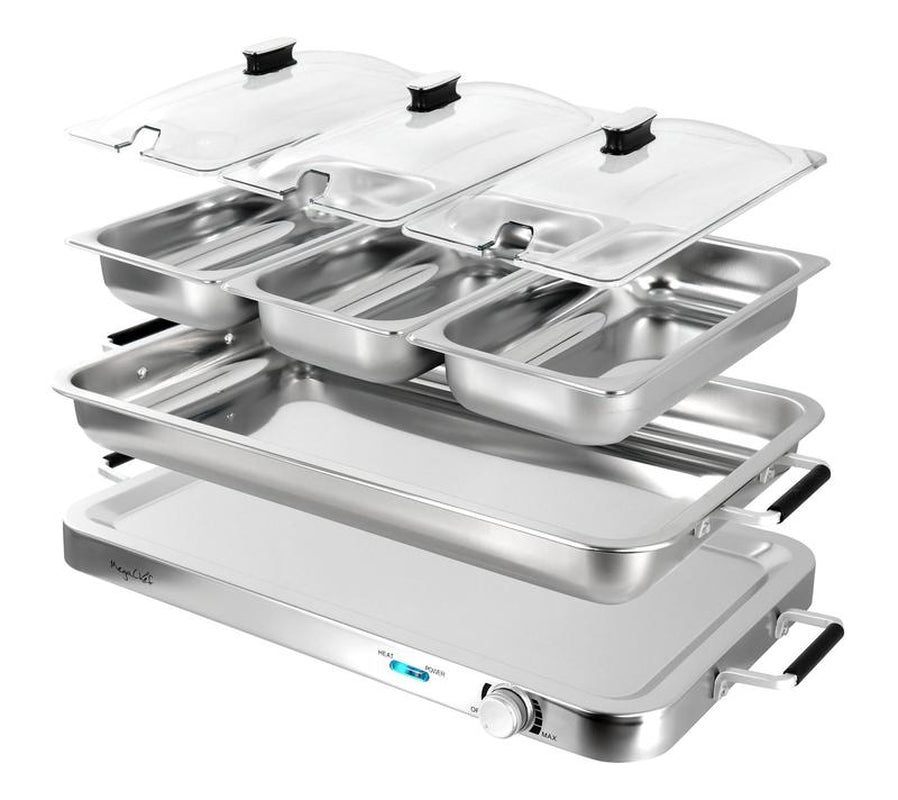 Megachef 3-In-1 Electric Chaffing Buffet Server& Warming Tray