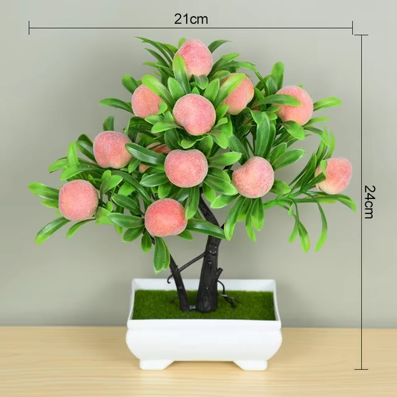 Artificial Potted Green Bonsai Tree Fake Grass Plant for Home Garden Wedding Party Decor
