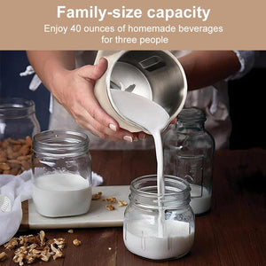 SPZTJK Nut Milk Maker, Homemade Soy Milk,Almond Milk,Plant Based Milks,Oat Milk,Fresh Juice,Coconut,Electric Bean and Nut Milk Machine with Delay Start/12 Hours Timer/Keep Warm/Self-Cleaning/Boil Water