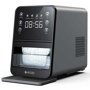 Ecozy Nugget Ice Maker Countertop, Intuitive Ergonomic Ecoscreen with One-Touch Timer, 33Lbs/24H,Pull-Out Ice Basket with 3Lbs Storage, Self-Cleaning