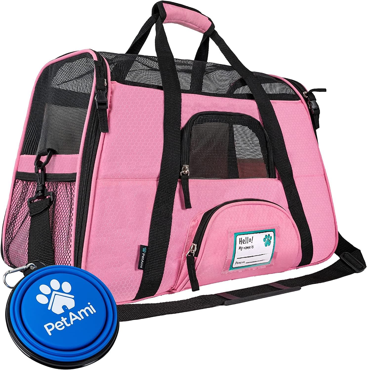 Airline Approved Pet Carrier for Cat, Soft Sided Dog Carrier for Small Dog, Cat Travel Supplies Accessories for Indoor Cat, Ventilated Pet Carrying Bag Medium Kitten Puppy, Large Heather Purple