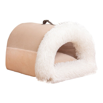 New Splice Portable Pet Nest Portable Autumn And Winter Warm Dog Nest Moisture-proof Long Fur Cat Nest Cross Border Pet Nest DUCA