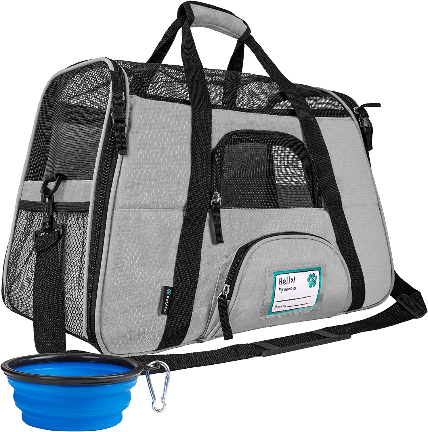 Airline Approved Pet Carrier for Cat, Soft Sided Dog Carrier for Small Dog, Cat Travel Supplies Accessories for Indoor Cat, Ventilated Pet Carrying Bag Medium Kitten Puppy, Large Heather Purple
