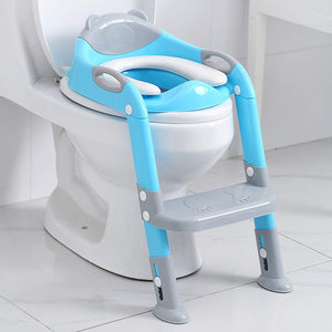 Potty Training Seat Ladder Girls,Toddlers Toilet Seat,Kids Stool (Rose Pink)