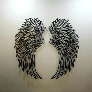 1 Pair Angel Wings Metal Wall Art with Led Lights Angel Wing Wall Art Sculpture Angel Feather Wings Photography Art Sculpture
