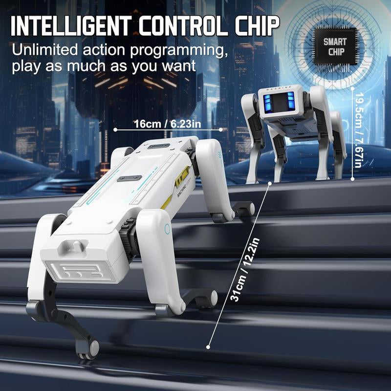 (Akeleo)Programmable AI Robot Dog - Voice Control, 25-Meter Stable Connection, Learning Skills and Patrol Functions - Interactive STEM Learning Toy Suitable for Children - Ideal Birthday and Christmas Gift
