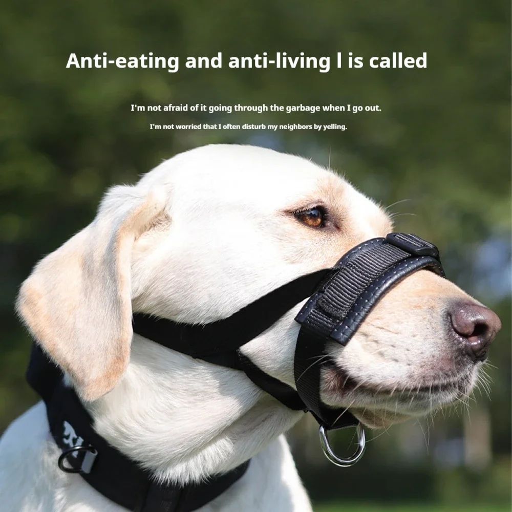 Dog Muzzle Adjustable Anti-bite Anti-barking Dog Muzzle Thickened Soft Foam Anti-feeding Dog Muzzle DUCA