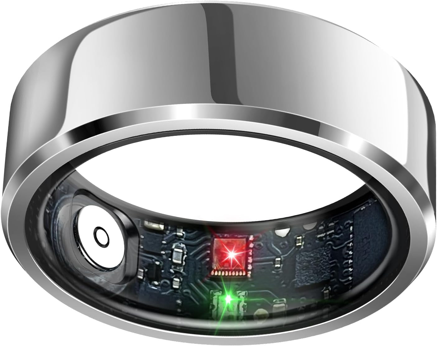 Smart Ring Health Tracker, Sleep Tracker Ring with Heart Rate, Waterproof Fitness Ring for Activity Monitoring/Steps/Distance/Calories, Air Gestures, up to 7-Day Battery, for Ios Android (Black,#10)
