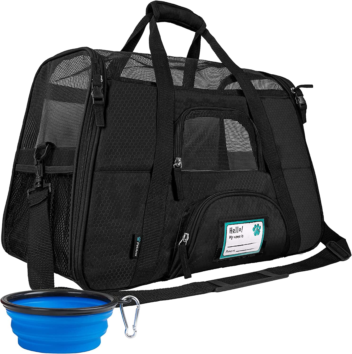 Airline Approved Pet Carrier for Cat, Soft Sided Dog Carrier for Small Dog, Cat Travel Supplies Accessories for Indoor Cat, Ventilated Pet Carrying Bag Medium Kitten Puppy, Large Heather Purple