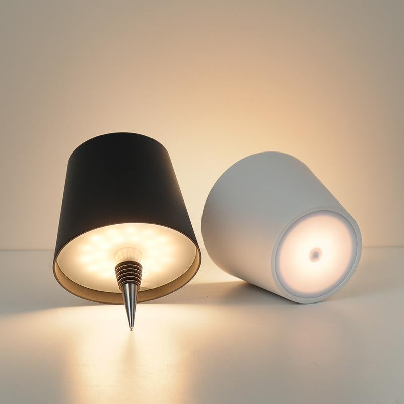 New Wireless Bottle Lamp - LED Bottle Lights for Liquor & Wine Bottles, Cordless Lampshade, Whiskey Bottle Top Light, Bottle Stopper Night Light Kit, Rechargeable 3-Tone Touch-Dimmable