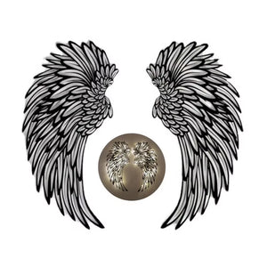 1 Pair Angel Wings Metal Wall Art with Led Lights Angel Wing Wall Art Sculpture Angel Feather Wings Photography Art Sculpture