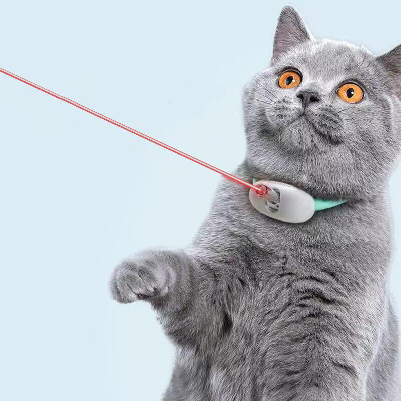 Automatic Cat Toy Smart Laser Teasing Cat Collar Electric USB Charging Kitten Amusing Toys Interactive Training Pet Items DUCA