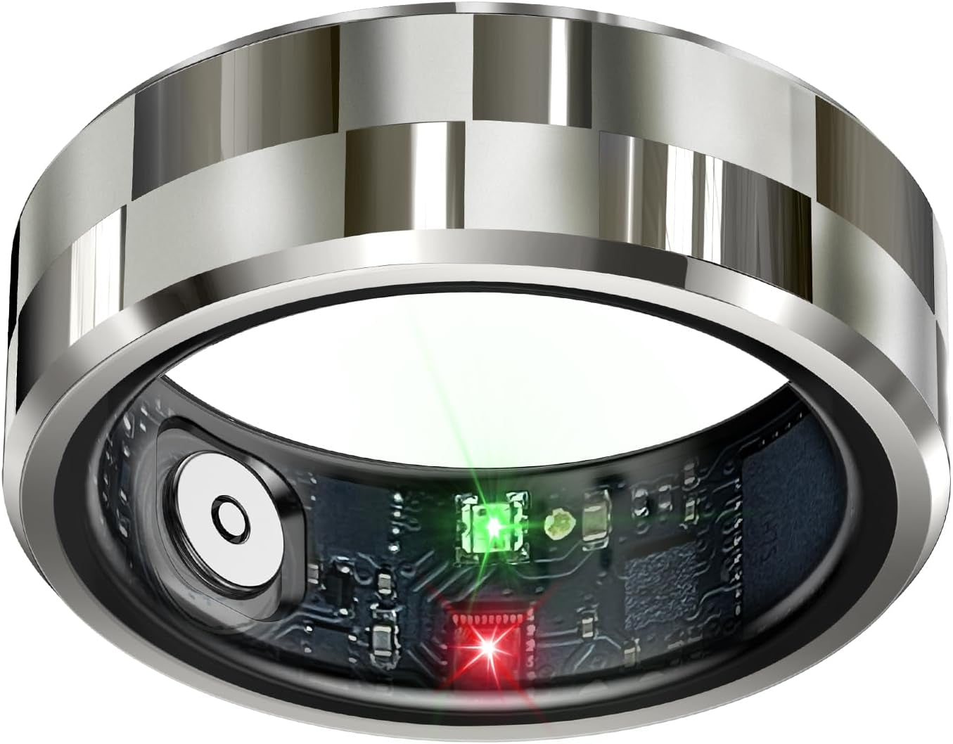 Smart Ring Health Tracker, Sleep Tracker Ring with Heart Rate, Waterproof Fitness Ring for Activity Monitoring/Steps/Distance/Calories, Air Gestures, up to 7-Day Battery, for Ios Android (Black,#10)