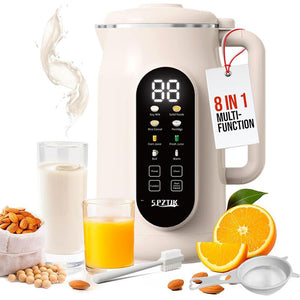 SPZTJK Nut Milk Maker, Homemade Soy Milk,Almond Milk,Plant Based Milks,Oat Milk,Fresh Juice,Coconut,Electric Bean and Nut Milk Machine with Delay Start/12 Hours Timer/Keep Warm/Self-Cleaning/Boil Water