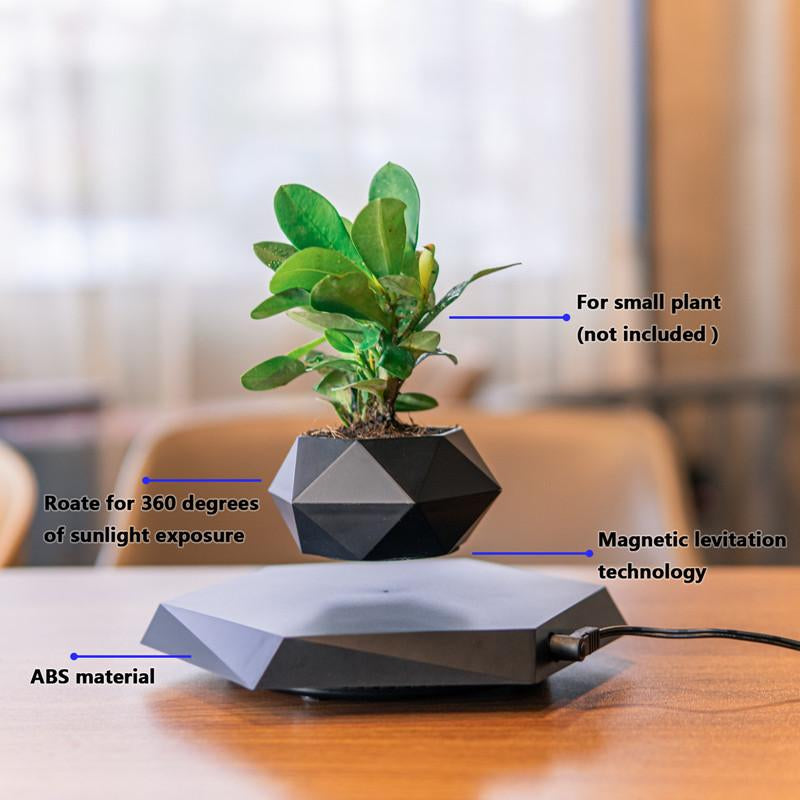 Levitating Plant Pot, Floating Plant Pot for Air Bonsai Planter, Magnetic Levitating Flower Pot Planter for Office Home Decoration, Ideal Home Gift for Halloween Thanksgiving Christmas