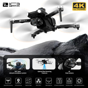 SYNX 5G GPS Drone:Dual Camera,Rc Included,Laser Obstacle Avoidance,Optice Flow,Brushless Motors,Auto Return Navigation,One-Key Takeoff/Return