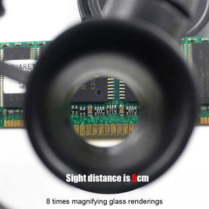 1-5PCS Magnifying Glass 8X/15X/23X Lens with 2 LED Light for Jewelers Watchmaker Repair Precision Work Magnifying Eyewear