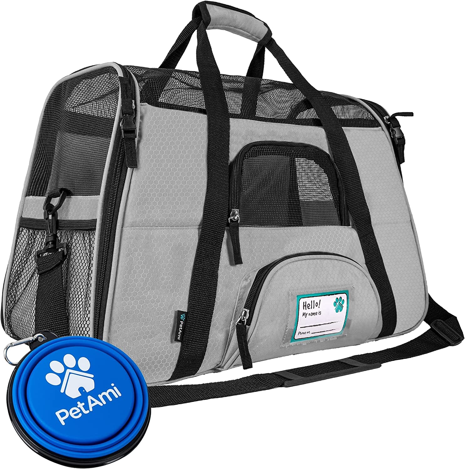 Airline Approved Pet Carrier for Cat, Soft Sided Dog Carrier for Small Dog, Cat Travel Supplies Accessories for Indoor Cat, Ventilated Pet Carrying Bag Medium Kitten Puppy, Large Heather Purple