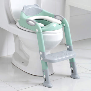 Potty Training Seat Ladder Girls,Toddlers Toilet Seat,Kids Stool (Rose Pink)