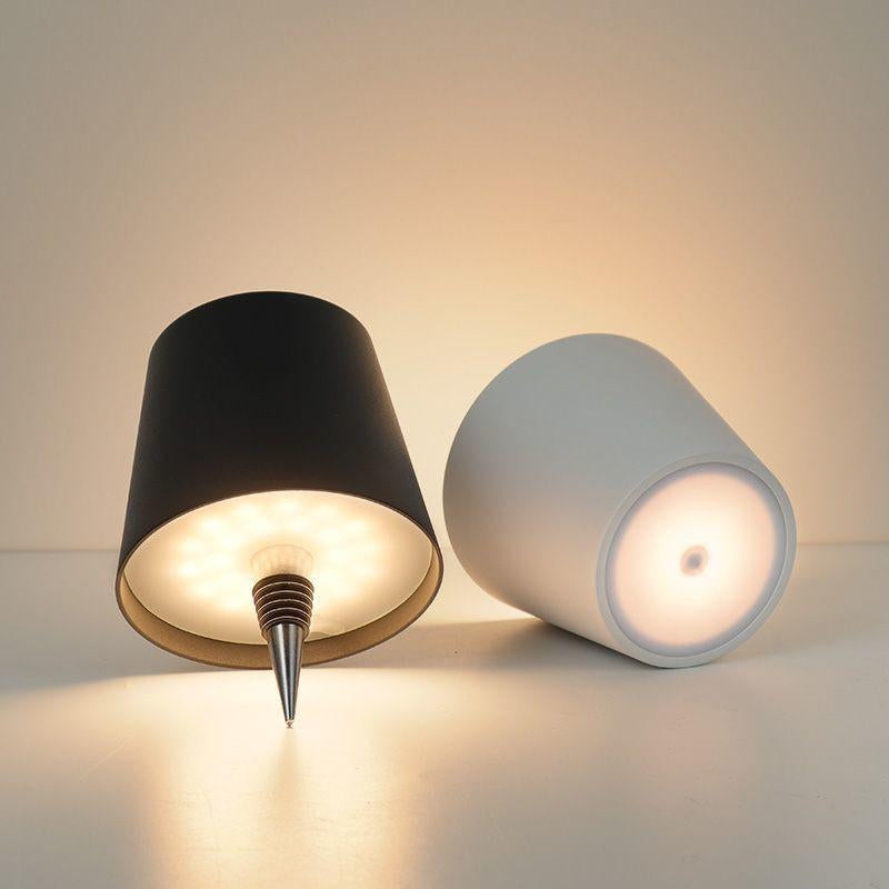 New Wireless Bottle Lamp - LED Bottle Lights for Liquor & Wine Bottles, Cordless Lampshade, Whiskey Bottle Top Light, Bottle Stopper Night Light Kit, Rechargeable 3-Tone Touch-Dimmable