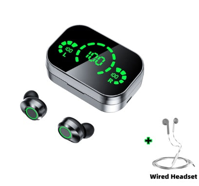 YD03 Wireless Bluetooth-compatible Headset TWS Large Screen Smart Digital Display In Ear Breathing Light DUCA