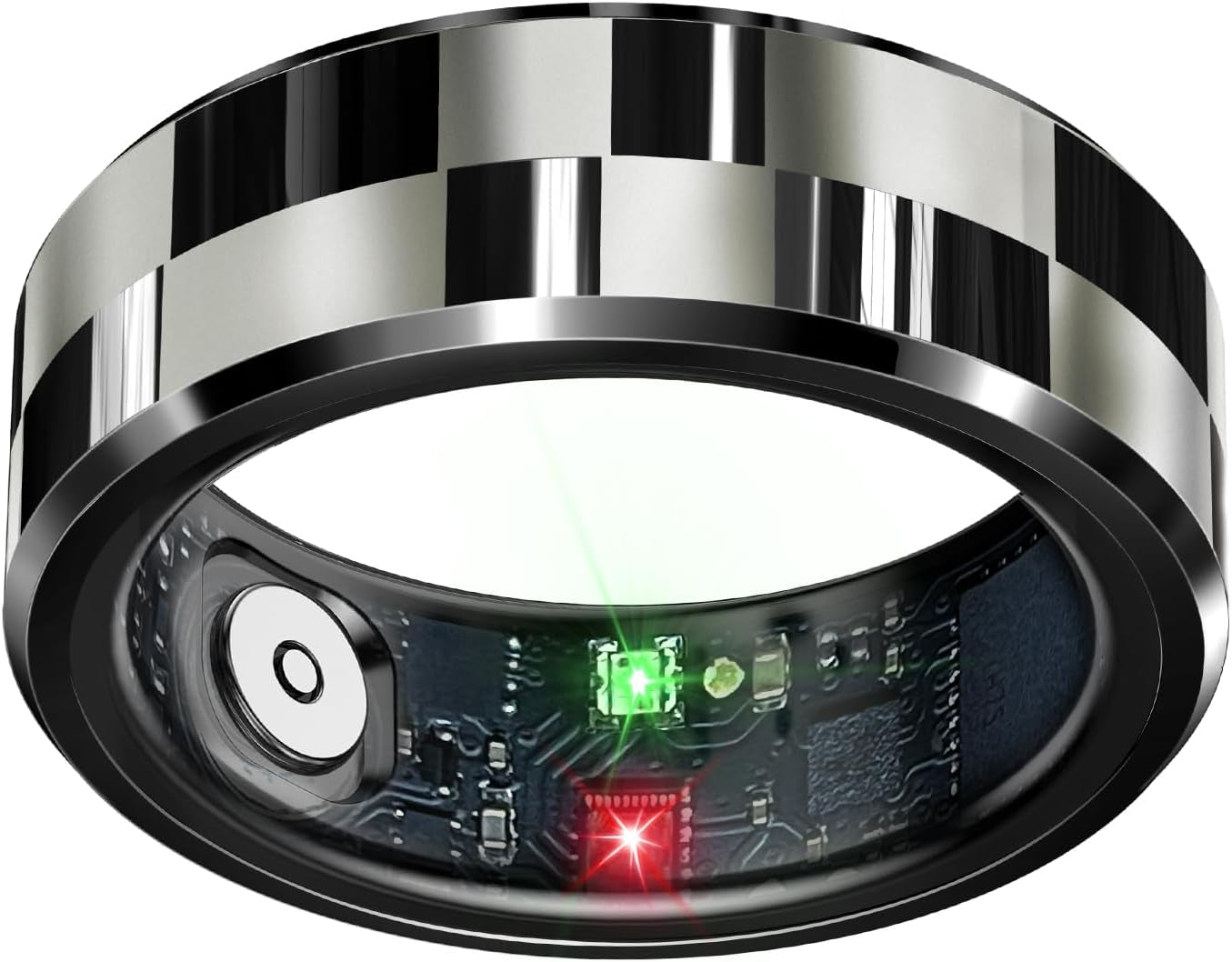 Smart Ring Health Tracker, Sleep Tracker Ring with Heart Rate, Waterproof Fitness Ring for Activity Monitoring/Steps/Distance/Calories, Air Gestures, up to 7-Day Battery, for Ios Android (Black,#10)