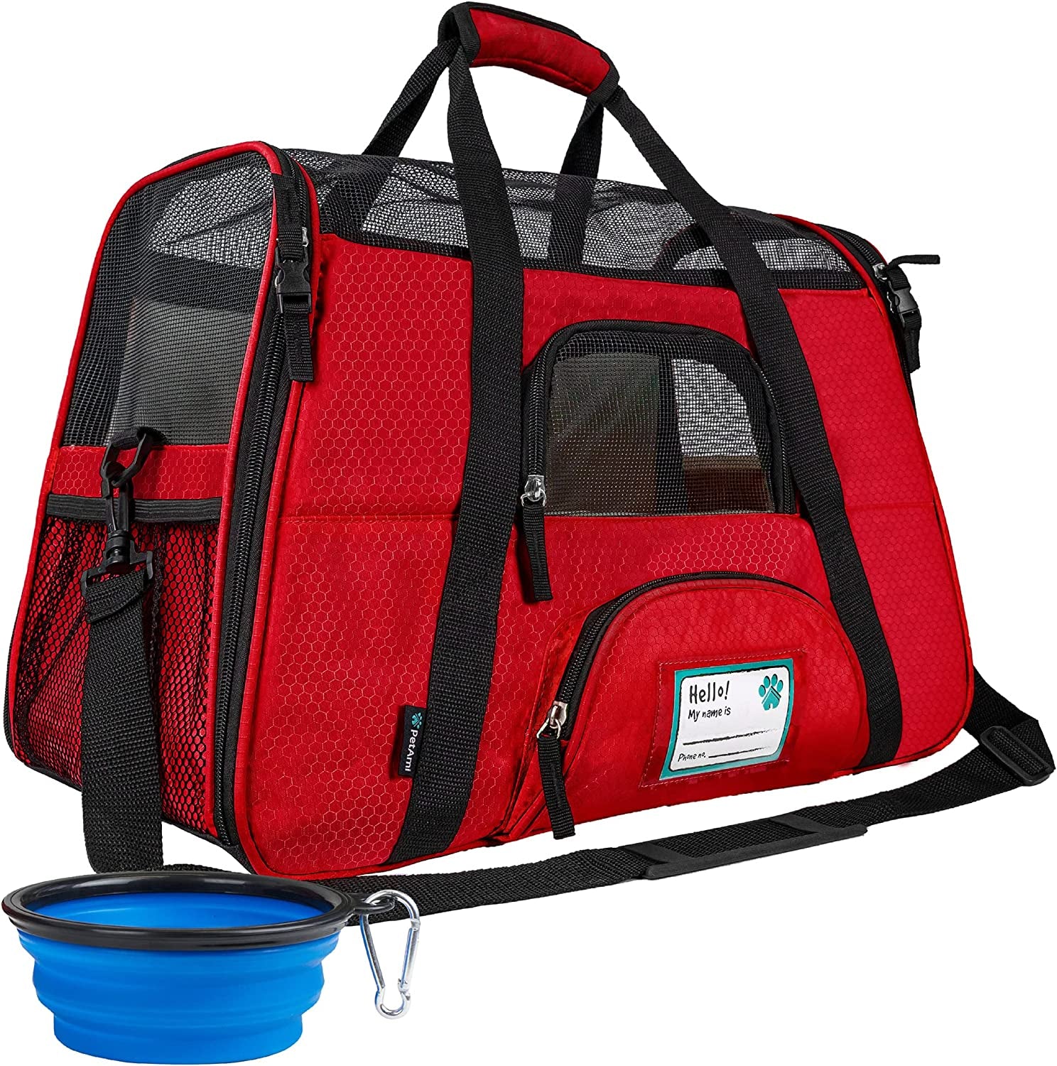 Airline Approved Pet Carrier for Cat, Soft Sided Dog Carrier for Small Dog, Cat Travel Supplies Accessories for Indoor Cat, Ventilated Pet Carrying Bag Medium Kitten Puppy, Large Heather Purple