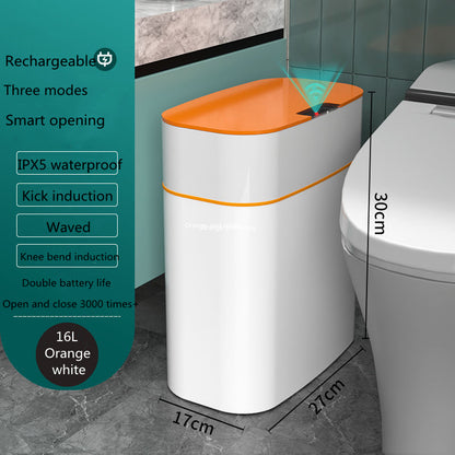 Smart Trash Can With Lid For Bedroom And Living Room Kitchen Storage Box Trash Can Induction Small Car Box Automatic Smart Dustbin Smart Trash Bin DUCA