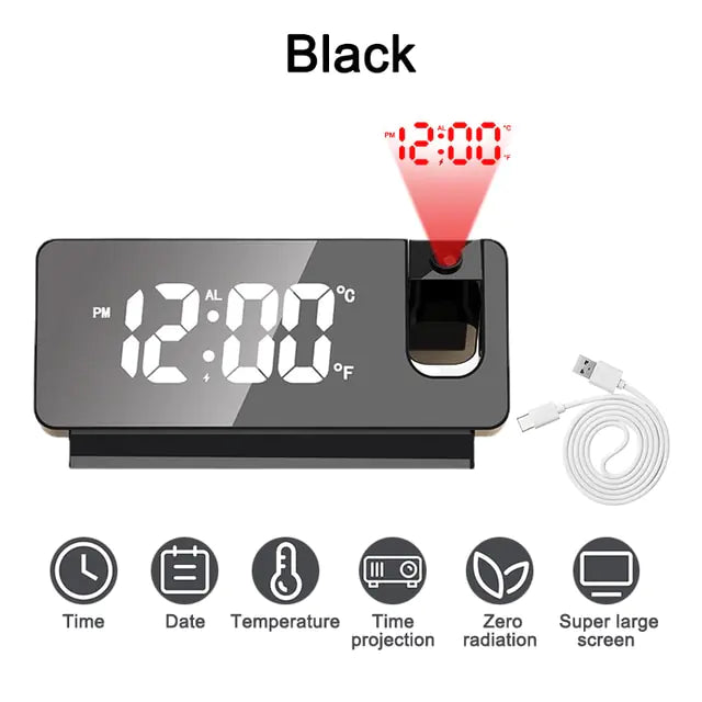 Sleek And Modern Projection Alarm Clock DUCA